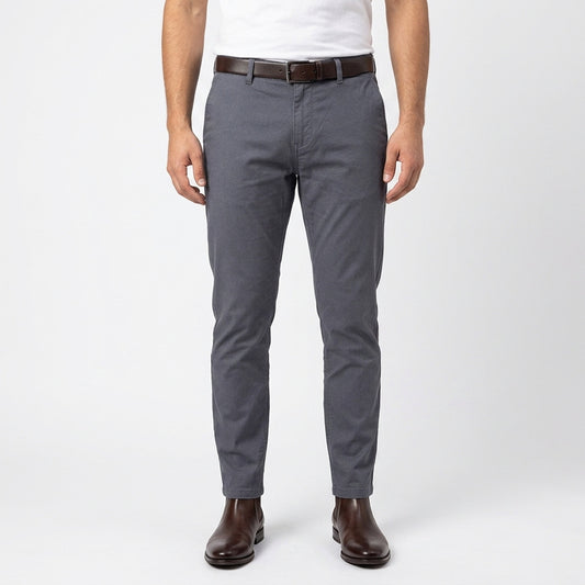 Men's Classic Linen Trousers – Dark Grey
