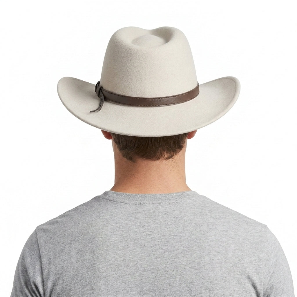 Men's Pure Wool Felt Crushable Cowboy Hat – Grey