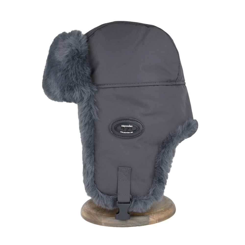Unisex Warm Aviator Earflap Winter Trapper Hat – Grey