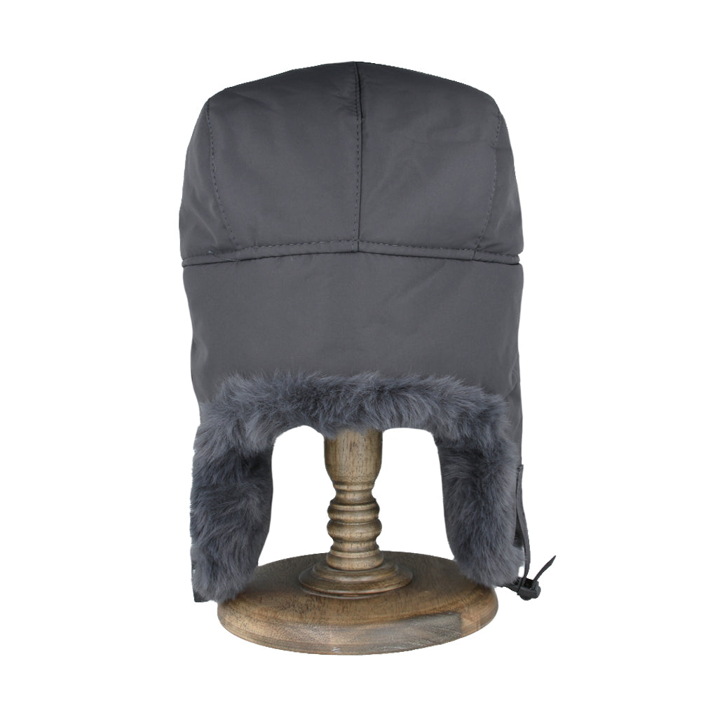 Unisex Warm Aviator Earflap Winter Trapper Hat – Grey