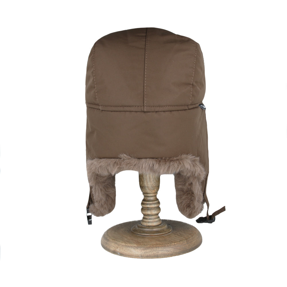 Unisex Warm Aviator Earflap Winter Trapper Hat – Brown