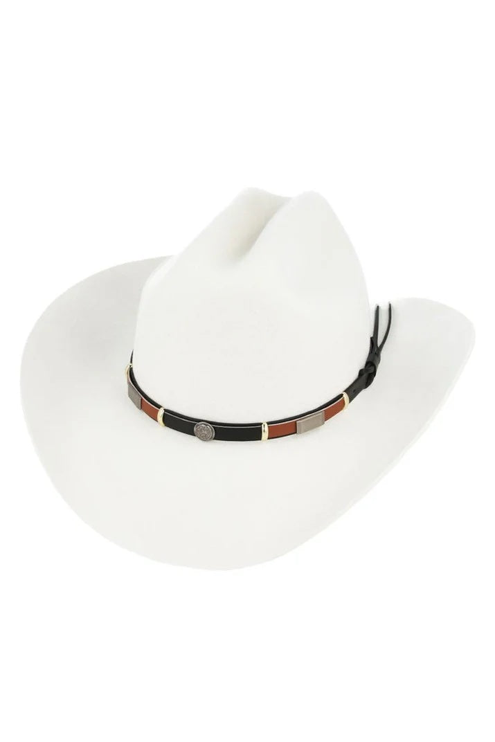 Men’s Gladwin Bond Western Classic Cattleman Pure Wool Cowboy Hat – White