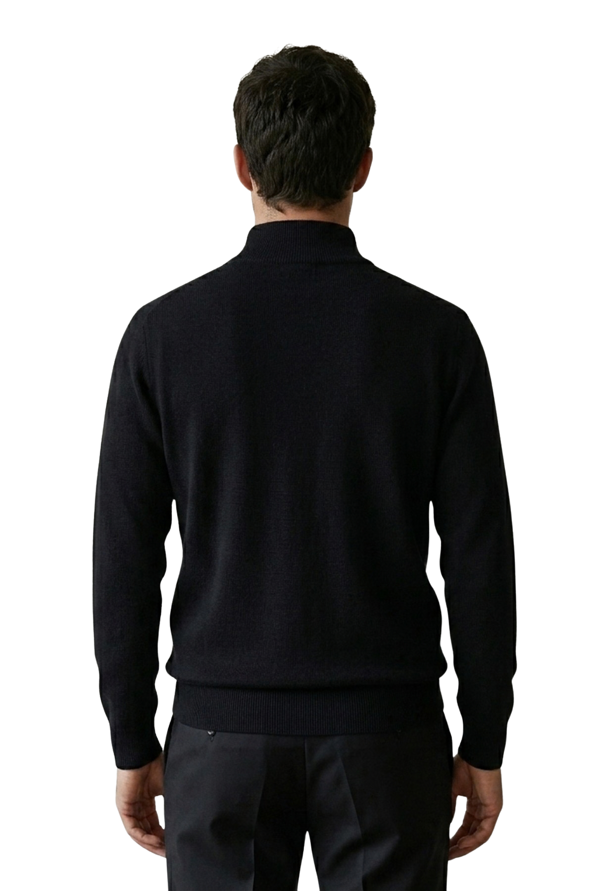 Lazy Crazy London Men's Black Quarter Zip Jumper - Black