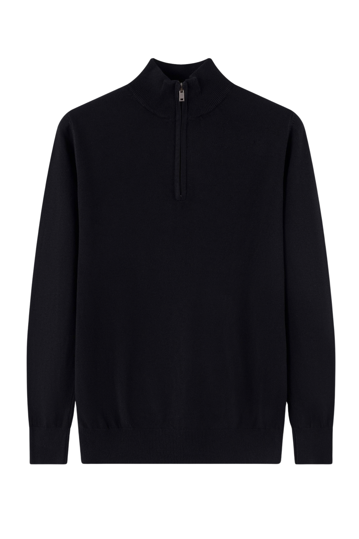 Lazy Crazy London Men's Black Quarter Zip Jumper - Black