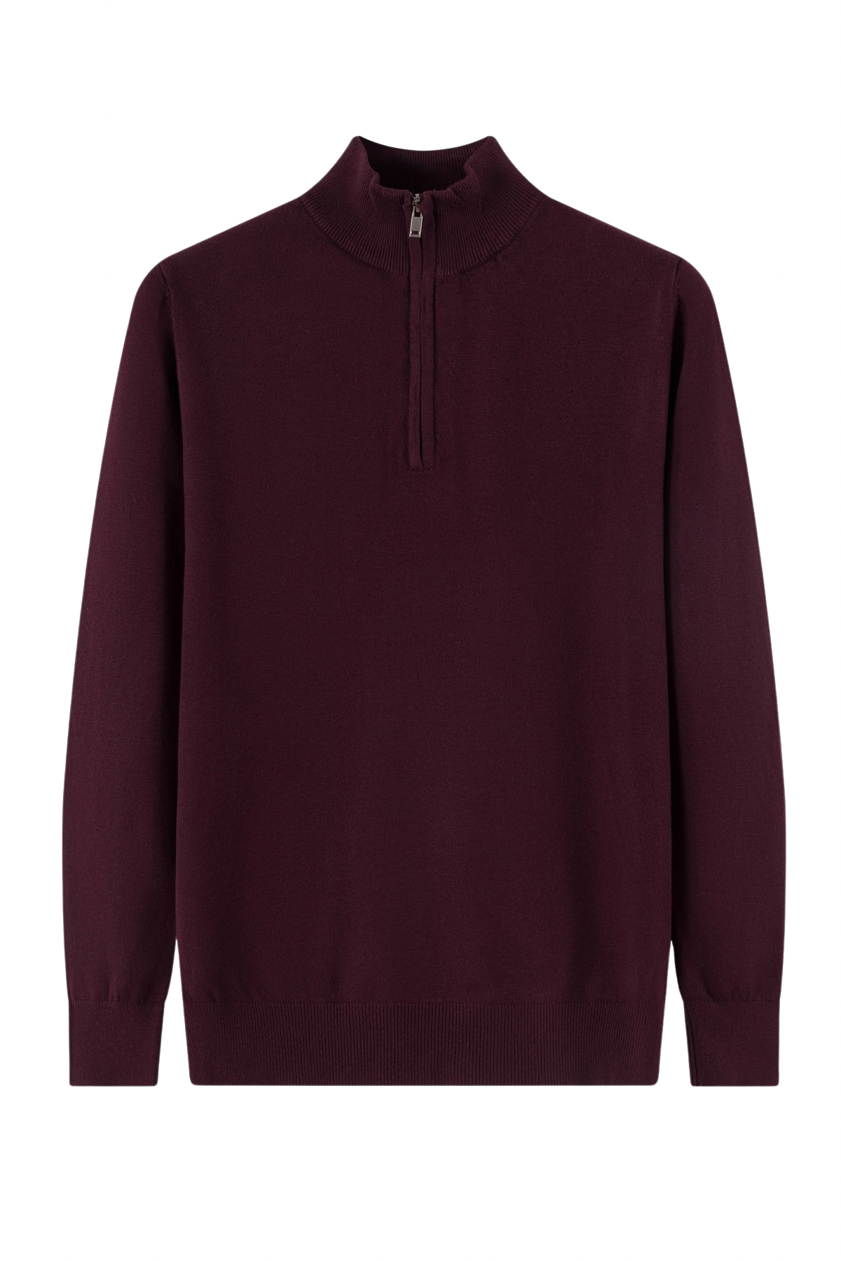Lazy Crazy London Men's Quarter Zip Jumper - Maroon