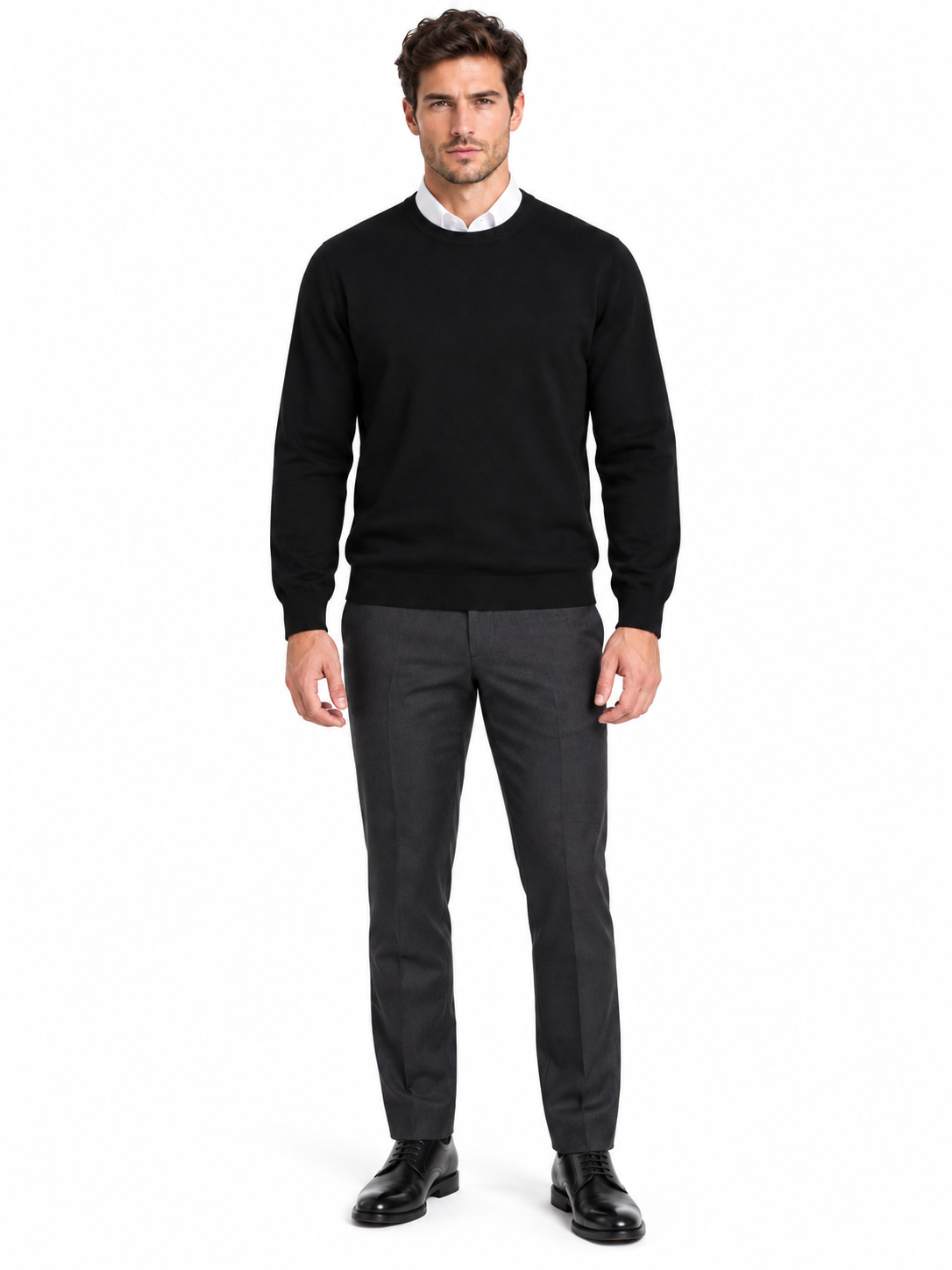 Lazy Crazy London Men's Crew Neck Jumper - Black