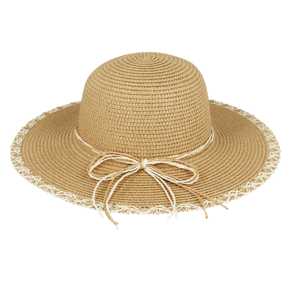 Women's Wide Brim Straw Floppy Sun Hat, Elegant Style, Summer Beach & Vacation