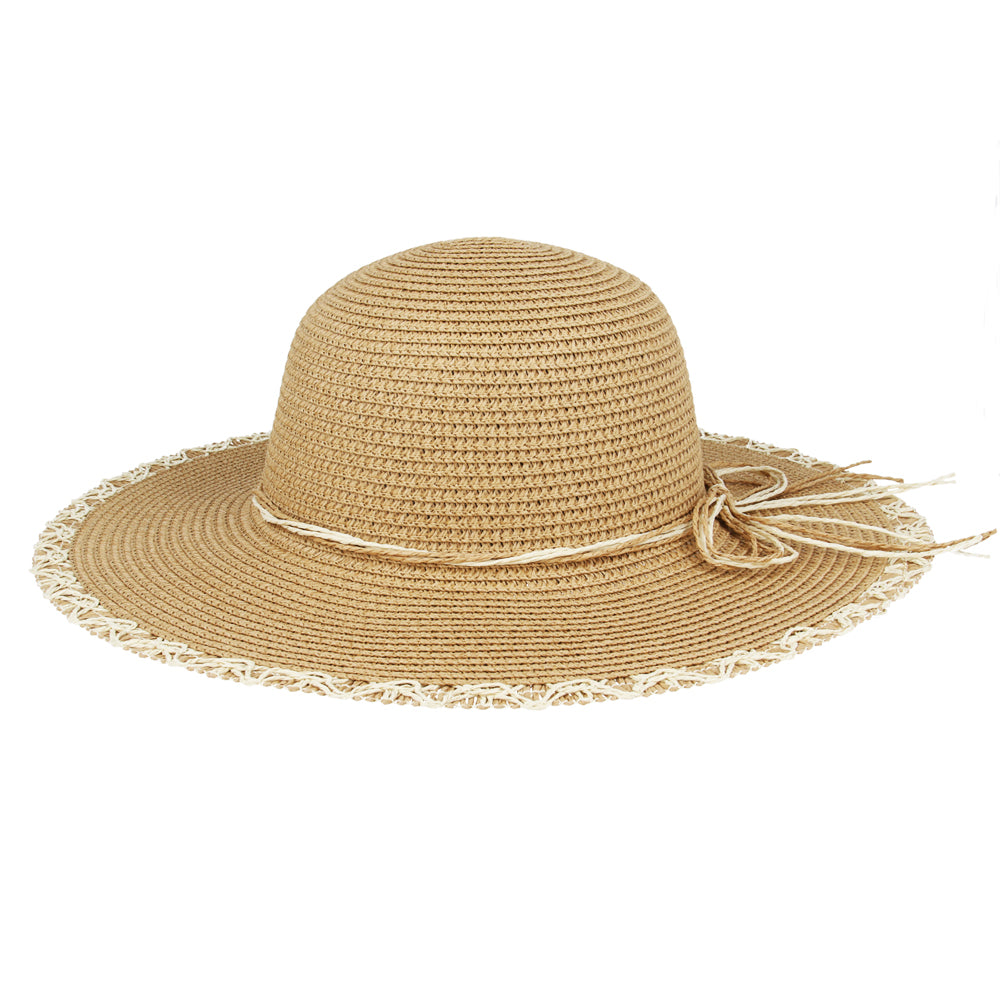 Women's Wide Brim Straw Floppy Sun Hat, Elegant Style, Summer Beach & Vacation