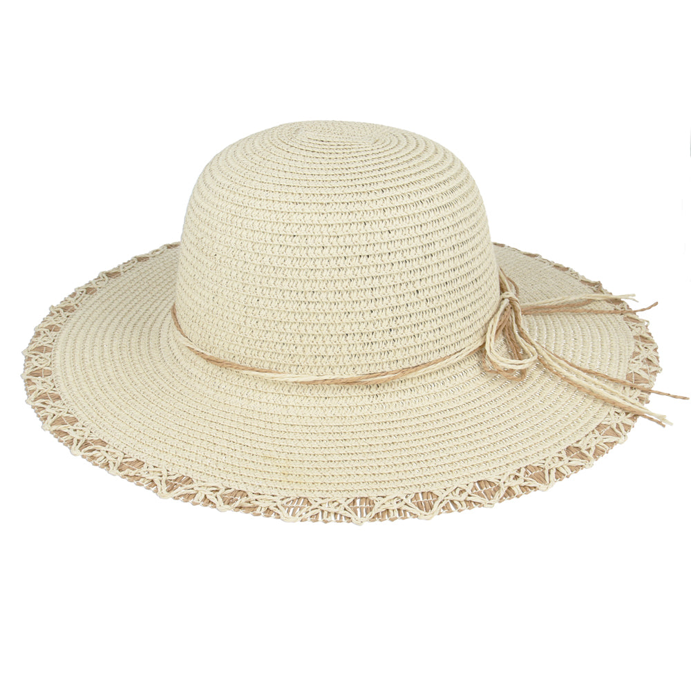 Women's Wide Brim Straw Floppy Sun Hat, Elegant Style, Summer Beach & Vacation
