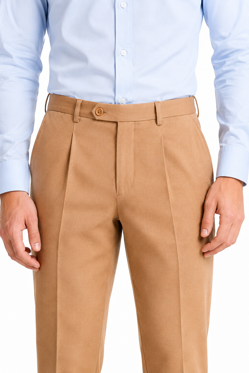 Men’s Premium Linen Office Trousers – Tan