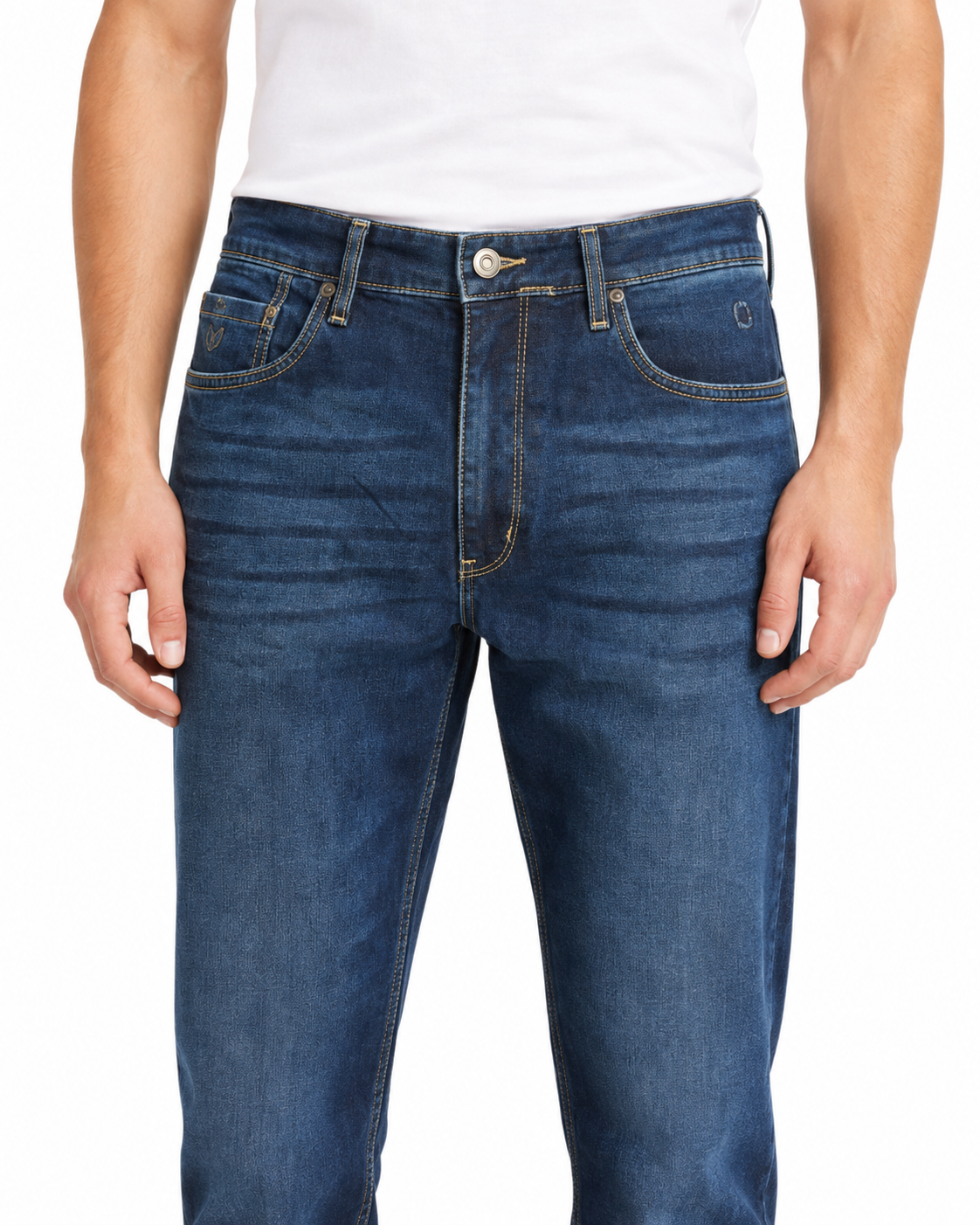 Men’s Premium Stretch Regular Fit Jeans – Stonewash