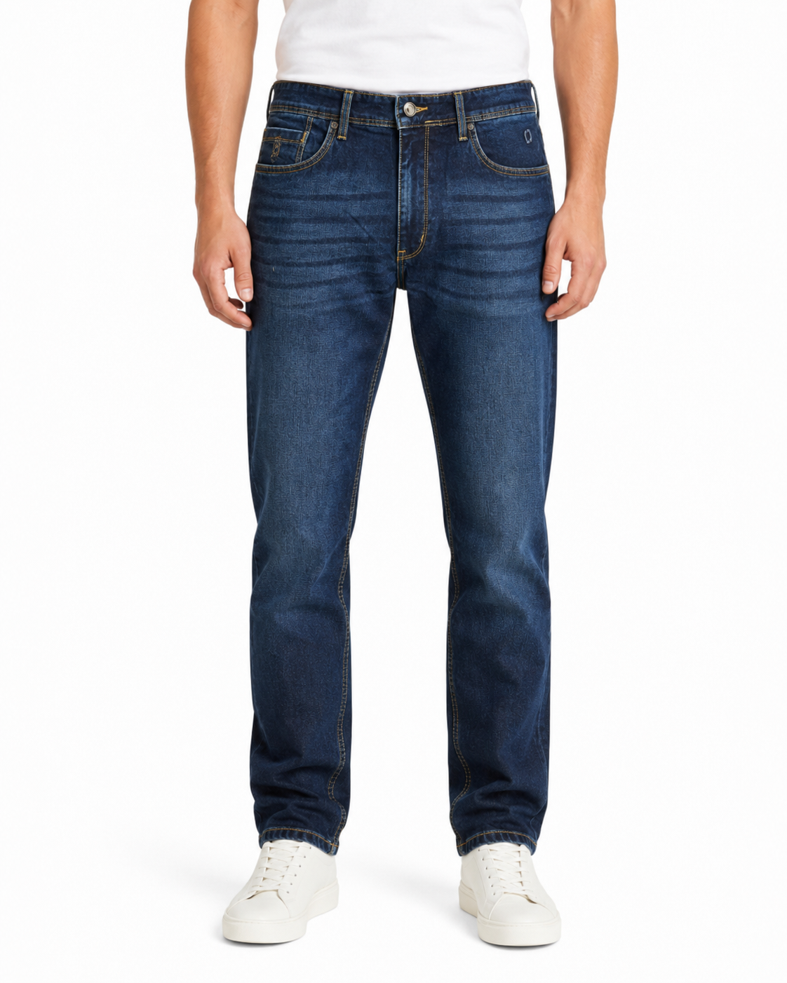 Men’s Premium Stretch Regular Fit Jeans – Stonewash
