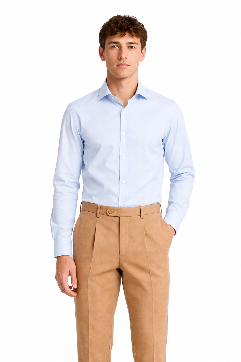 Men’s Premium Linen Office Trousers – Tan