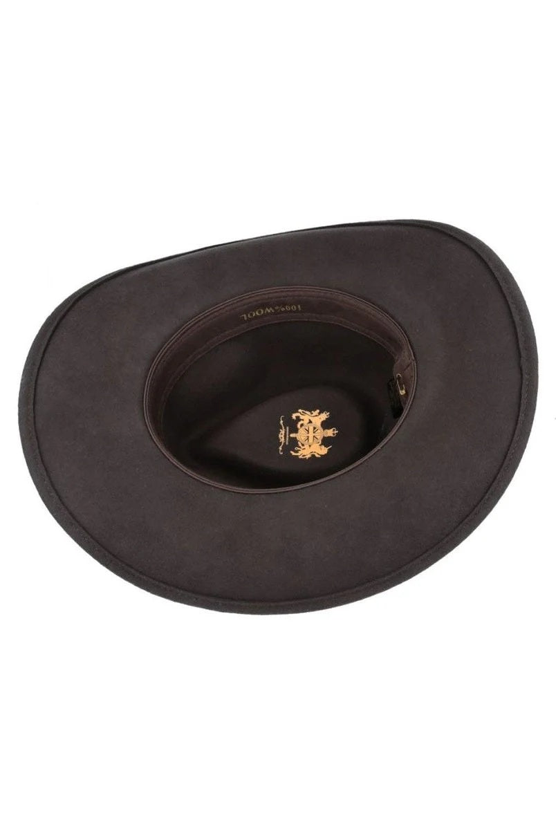 Men's Pure Wool Felt Crushable Cowboy Hat – Brown