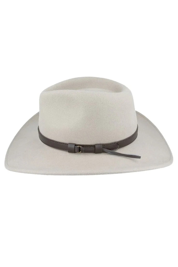 Men's Pure Wool Felt Crushable Cowboy Hat – Grey