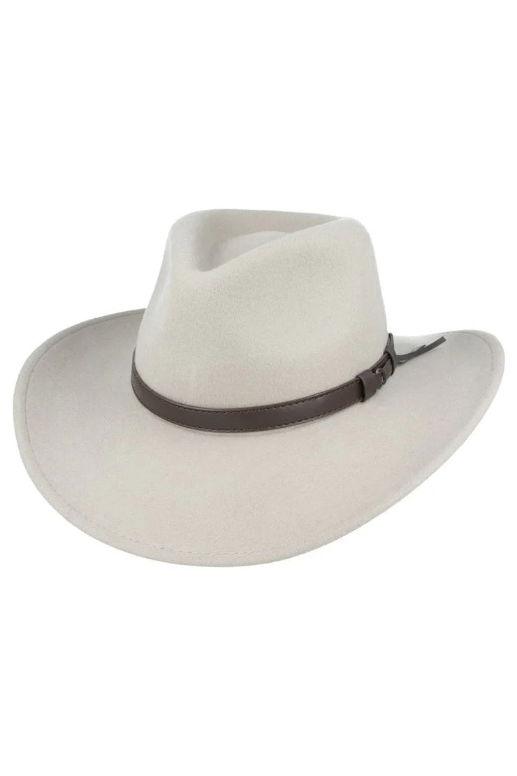 Men's Pure Wool Felt Crushable Cowboy Hat – Grey